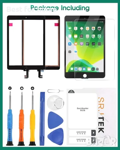  SRJTEK  Комплект за смяна на сензорен екран  за iPad Air 2, снимка 7 - Селфи стикове, аксесоари - 49941239