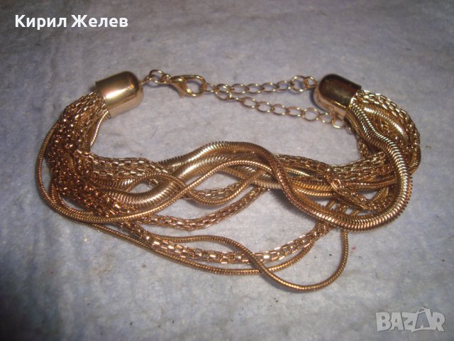 РАЗКОШНА ПОЗЛАТЕНА ВИНТИДЖ АРТ ГРИВНА БУТИКОВ ФЕШЪН МОДЕЛ 27937, снимка 4 - Гривни - 37097722