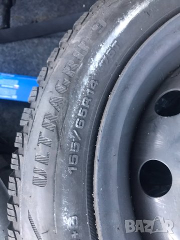 14" 4бр оригинални джанти КИЯ KIA 4х100 ц.о.54.1мм J 4.5+зимни гуми 155/65/14, снимка 8 - Гуми и джанти - 43691376