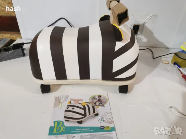Ride-On Toy за малки деца – Мека седалка/Зебра за язде – Дървени играчки – Zippity Zebra – 18 месеца, снимка 4 - Други - 48433907