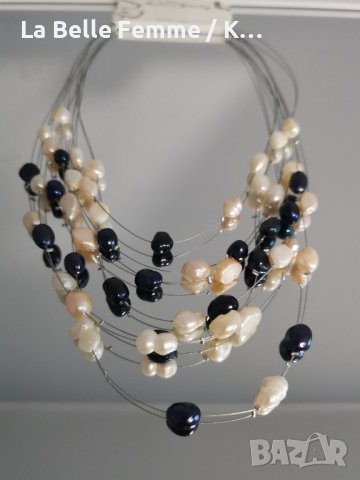 Колиета от естествени перли, снимка 6 - Колиета, медальони, синджири - 38108040