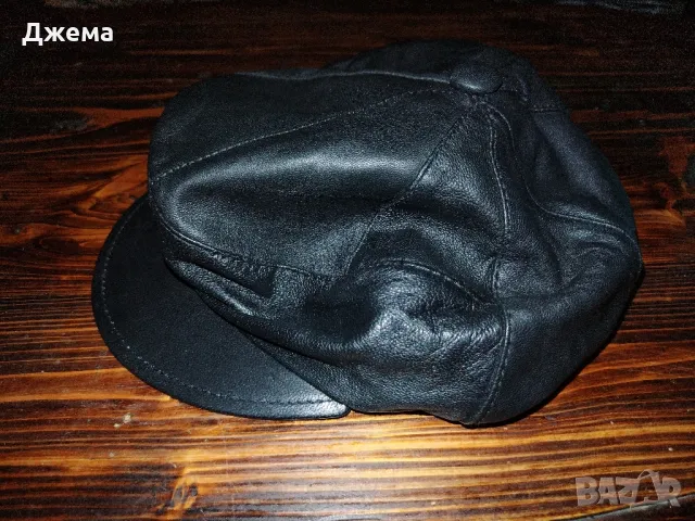 Кожена шапка с козирка , снимка 3 - Шапки - 47650435