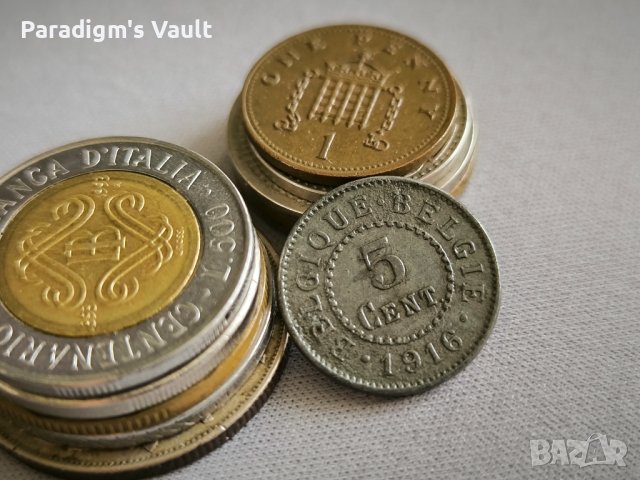 Монета - Белгия - 5 цента | 1916г., снимка 1 - Нумизматика и бонистика - 43695424