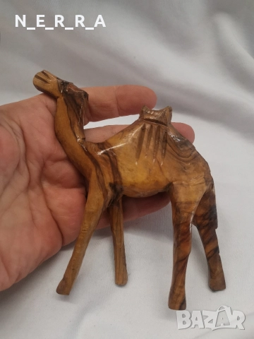 Дървена фигура на камила, снимка 3 - Статуетки - 52611602