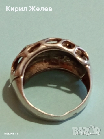 Сребърен пръстен органичен и модерен дизайн ювелирна изработка 39978, снимка 8 - Пръстени - 52918101
