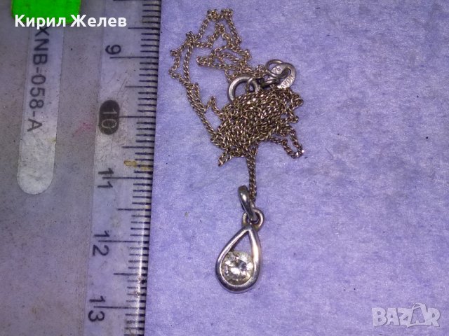 AVON 925 Марково СКЪПОЦЕННО СРЕБЪРНО ФЕШЪН АРТ КОЛИЕ СРЕБРО 925 ЕЙВЪН с БЯЛА ПОЗЛАТА и ЦИРКОН 37169, снимка 11 - Колиета, медальони, синджири - 43222844