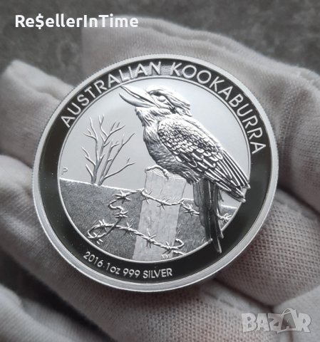 Инвестиционна сребърна монета 1 унция 1 Dollar - Elizabeth II 4th Portrait - Australian Kookaburra, снимка 1 - Нумизматика и бонистика - 43034183