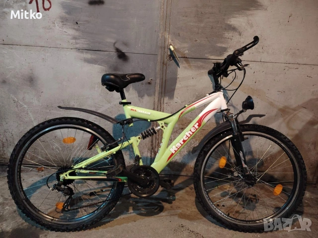 26 цола алуминиев велосипед с 21 скорости усилени капли амортисьори предни и задни като нов , снимка 8 - Велосипеди - 53276399