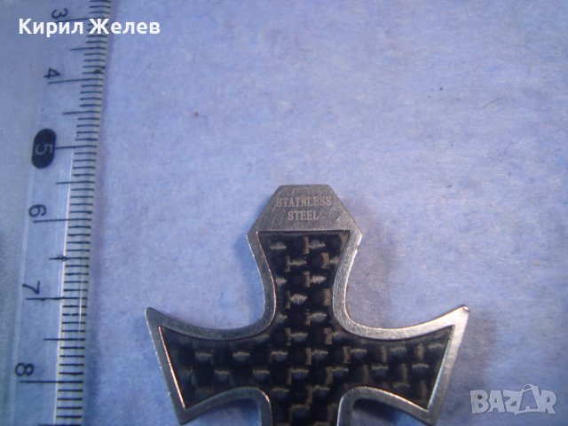 КРАСИВО МОДНО СТОМАНЕНО АРТ КРЪСТЧЕ НЕРЪЖДАЕМА БЛАГОРОДНА СТОМАНА МАРКИРАНА 27240, снимка 6 - Колиета, медальони, синджири - 36953885