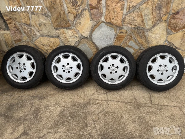 Оригинални алуминиеви джанти за Mercedes 15” 5x112 / W210 / E-Class / Мерцедес, снимка 2 - Гуми и джанти - 50963766