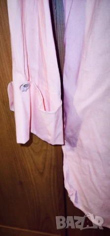 👚 Банкетна лятна дамска риза – бледорозова с бродерия 4XL–6XL, снимка 7 - Ризи - 48162120