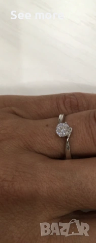 Пръстен сребро тип годежен