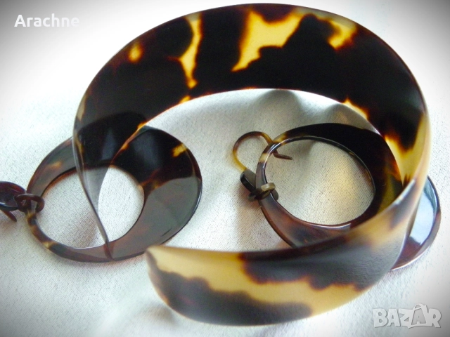 Комплект от черупка на костенурка, снимка 4 - Бижутерийни комплекти - 51778996