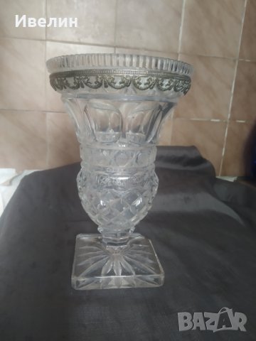 стара кристална ваза арт деко