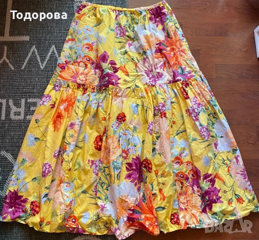 Многоцветна пола H&M, дълга, снимка 2 - Поли - 51238693