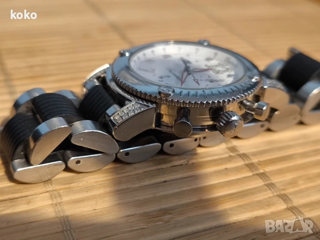 Часовник с диаманти Faconnable, снимка 5 - Мъжки - 53212353