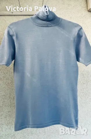 Нежно копринено поло 78% коприна, снимка 5 - Корсети, бюстиета, топове - 47614895