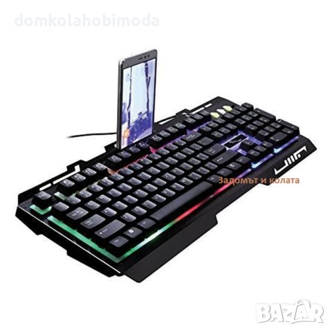 Геймърска клавиатура, LED RGB, Метална рамка. 47x2x18.5см