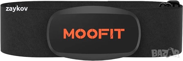 mooFit ANT+ Bluetooth пулсомер за нагръден ремък, IP67 водоустойчив пулсомер