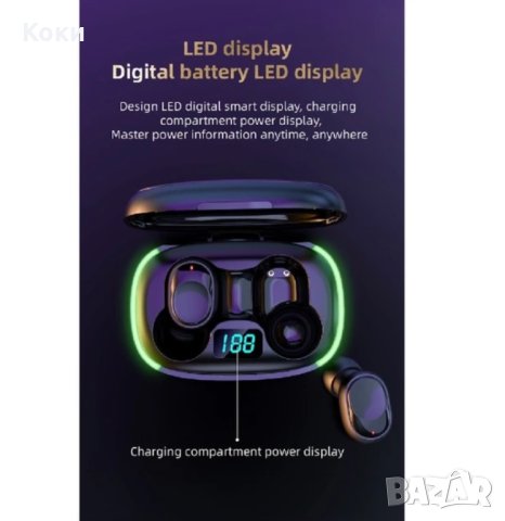 Безжични слушалки TWS Y70, Bluetooth V5.3, снимка 3 - Слушалки, hands-free - 43476095