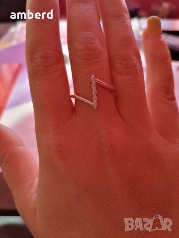 Невероятен сребърен пръстен - модел R037А, снимка 2 - Пръстени - 31491155