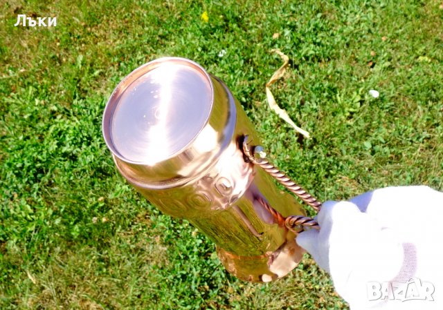 Майсторска медна кана,халба. , снимка 7 - Антикварни и старинни предмети - 37470150