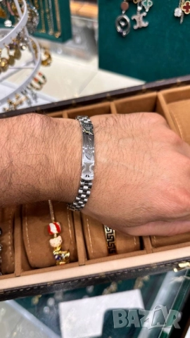 висококачествени мъжки гривни от неръждаема стомана rolex versace cartier , снимка 9 - Гривни - 51768540