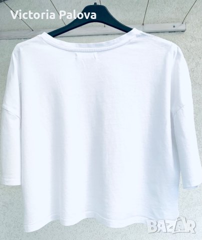 Модерен топ кроп RESERVED памук, снимка 3 - Корсети, бюстиета, топове - 40517344