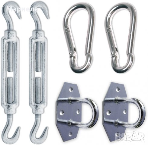 Поцинкован Монтажен комплект  за тента и други , крепежни елементи + КОМПЛЕКТ ЗА ХАМАК