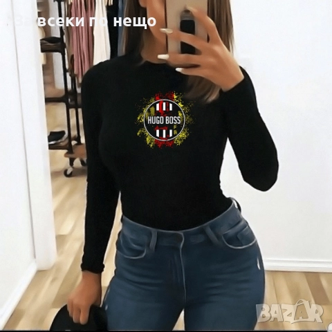 Tommy Hilfiger Дамска Черна Блуза С Дълъг Ръкав - 2 Различни Модела Код LFS650, снимка 2 - Блузи с дълъг ръкав и пуловери - 51625280