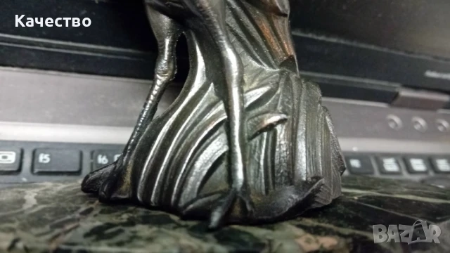 Самотният щъркел бронзова скулптура , снимка 4 - Статуетки - 50648068