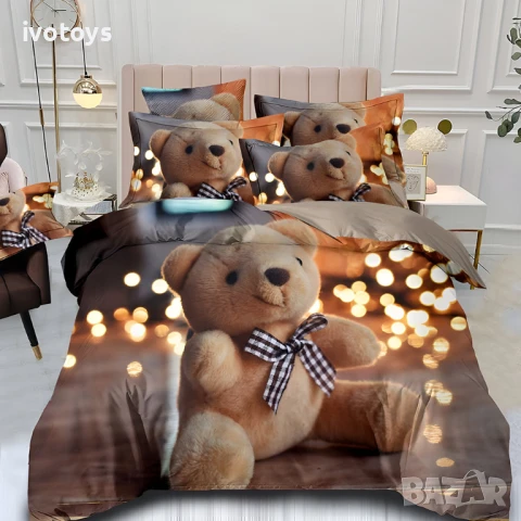 Двулицево спално бельо (размер за приста), реално изображение, 4 части - Модел WS18099, снимка 1