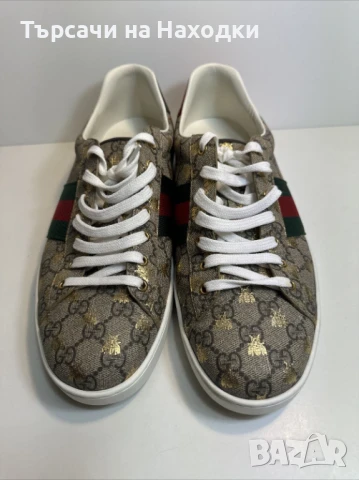 €750 Мъжки кецове Gucci Ace Supreme Bees Men’s 12 Trainer Tennis Shoe Low Top Sneaker Used, снимка 3 - Спортно елегантни обувки - 50871500