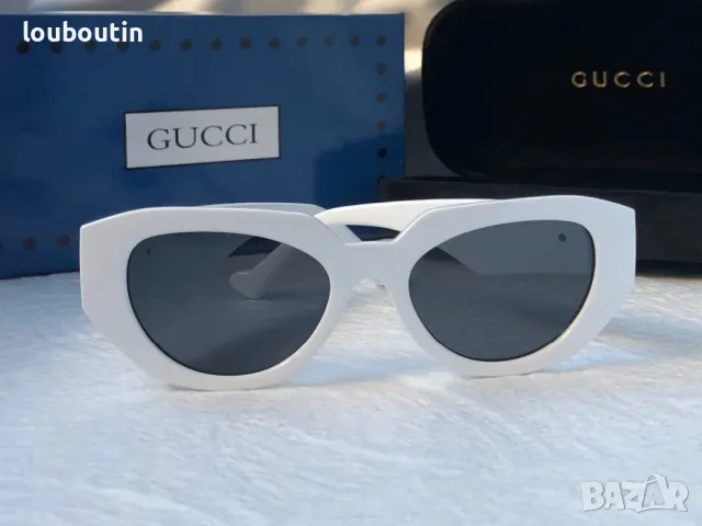 GUCCI с лого 1:1 дамски слънчеви очила котка 2 цвята, снимка 16 - Слънчеви и диоптрични очила - 47680826