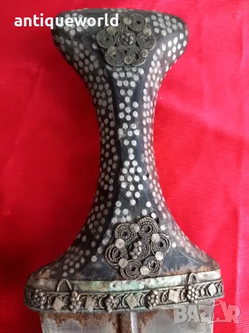 Стар Йеменски ХАНДЖАР , Кинджал Кама , Острие, снимка 4 - Антикварни и старинни предмети - 49021298