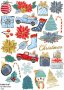 Скрапбук стикери декорация планер christmas Коледа зима самозалепващ лист А5 - различни видове, снимка 2