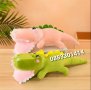 Плюшен крокодил Зелен Розов Двойка Крокодили Kawaii , снимка 1 - Плюшени играчки - 40588248