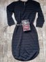 Нова елестична елегантна бандажна черна парти рокля изчистен класически модел , снимка 10