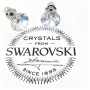 Обеци на винт с кристали SWAROVSKI MOONLIGHT, снимка 1