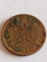 Рядка монета 2 кройцера 1912 година Франц Йозеф 3.14гр. диаметър 1.9см. Австрия - 21200, снимка 6