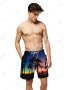 Мъжки плажни панталони с щампа на кокосова палма - 023 , снимка 1 - Къси панталони - 40810437