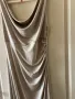 гръцко деколте набрана цепка  дълга бежова nude женствена елегантна тежко падаща рокля Reserved, снимка 2