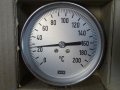 биметален термометър Wika thermometer ф100mm, 0/+200°C, L-650mm, снимка 2