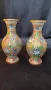 2 красиви китайски вази емайл клоазон , снимка 1