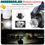 Висококачествен Мощен LED челник Акумулаторен телескопичен фар водоустойчив работен фенер за глава, снимка 10