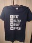 Тениска Eat sleep game repeat, снимка 1 - Тениски - 37035179