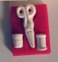 Ножица макара Напръстник шивашки силиконов молд форма фондан гипс декор, снимка 1 - Форми - 40340626