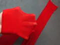 S/M червени чорапи за жартиери с ликра, снимка 4