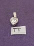 Сребърна висулка сърце Буква ТТ, снимка 1 - Колиета, медальони, синджири - 43938518