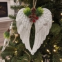 Коледни играчки за елха „Winter White Elegance“ – луксозни висящи декорации с натурален завършек и с, снимка 3